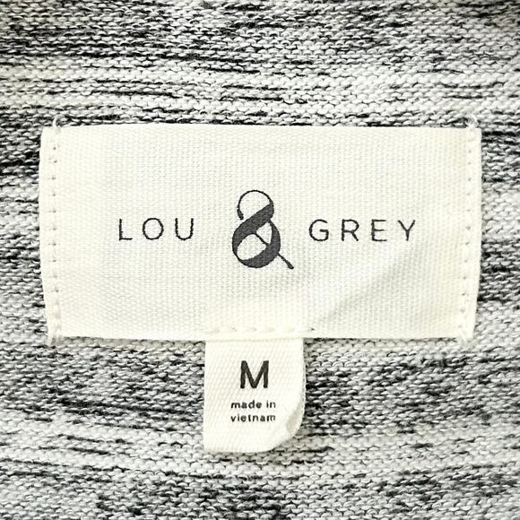 Lou & Grey LOFT Super Soft Heather Stripe Mock Neck Pullover - Picture 7 of 8